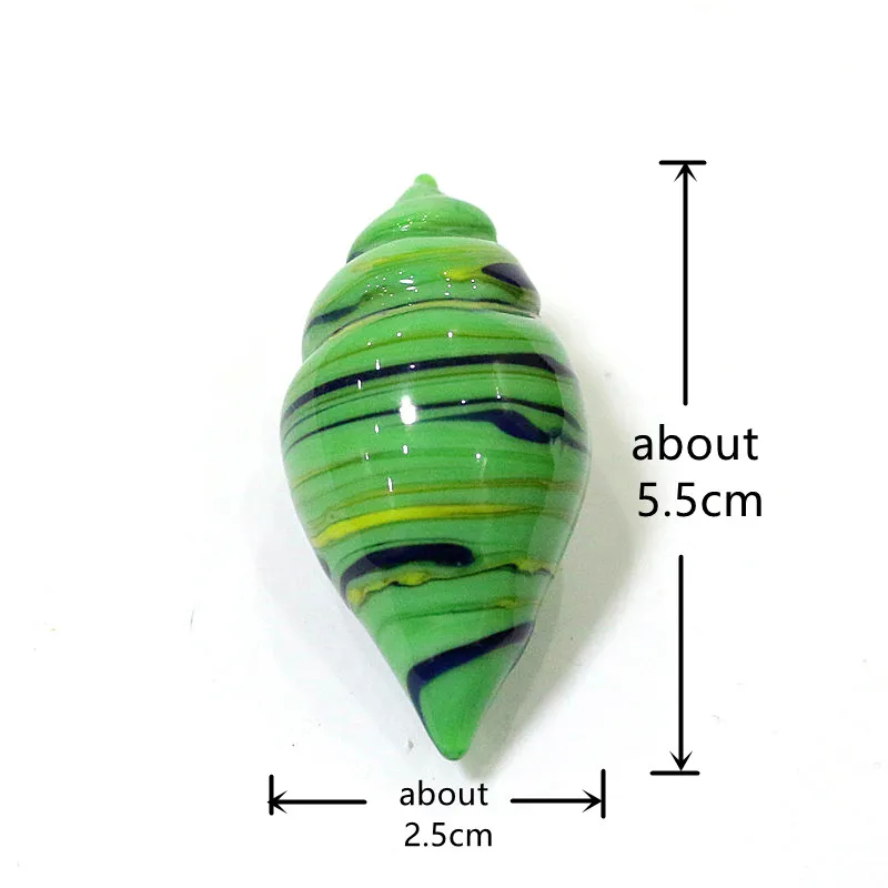 Roztomilý Ručne vyrábané Sklo Shell Conch Mini Figúrky Ozdoby Víla Záhradný trpaslík Moss Terárium Akváriu Dekorácie Remesiel Bonsai urob si sám