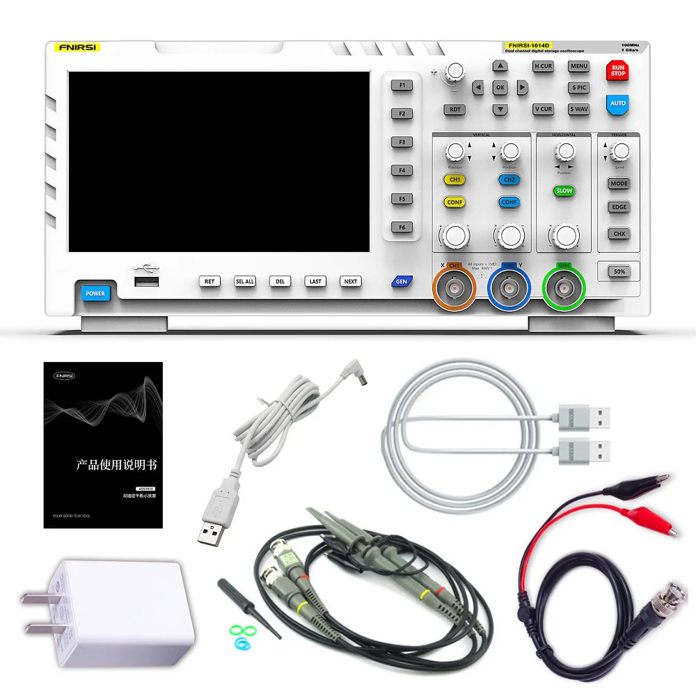 FNIRSI 1014D LCD Digitálne Multifunkčné Osciloskop EU/USA, 110MHz Dual Channel Meranie Profesionálne Osciloskopy Nástroje
